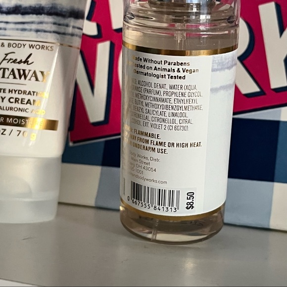 4x NEW FRESH GETAWAY Travel Gift Set: Bar Soap, Shower Gel, Body Cream, spray - Picture 9 of 9